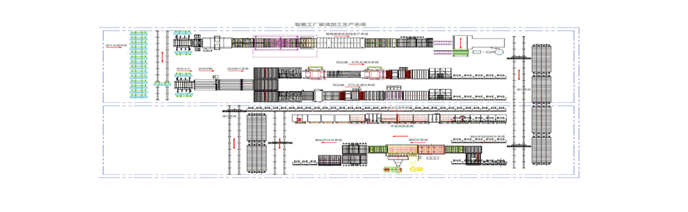 半自动夹层玻璃生产线结构图